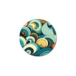 Wave Waves Ocean Sea Abstract Whimsical Golf Ball Marker (4 pack)