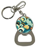 Wave Waves Ocean Sea Abstract Whimsical Bottle Opener Key Chain