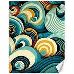 Wave Waves Ocean Sea Abstract Whimsical Canvas 12  x 16 