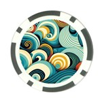 Wave Waves Ocean Sea Abstract Whimsical Poker Chip Card Guard (10 pack)