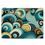 Wave Waves Ocean Sea Abstract Whimsical Cosmetic Bag (XXL)