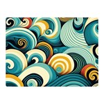 Wave Waves Ocean Sea Abstract Whimsical Two Sides Premium Plush Fleece Blanket (Mini)