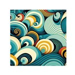 Wave Waves Ocean Sea Abstract Whimsical Square Satin Scarf (30  x 30 )