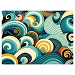 Wave Waves Ocean Sea Abstract Whimsical Premium Plush Fleece Blanket (Extra Small)