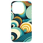 Wave Waves Ocean Sea Abstract Whimsical iPhone 14 Pro Black UV Print Case