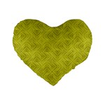 Stylized Botanic Print Standard 16  Premium Flano Heart Shape Cushions
