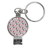 Multi Colour Pattern Nail Clippers Key Chain