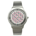 Multi Colour Pattern Stainless Steel Watch