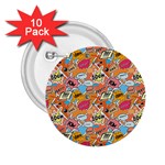 Pop Culture Abstract Pattern 2.25  Buttons (10 pack) 