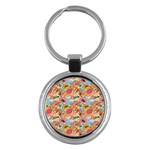 Pop Culture Abstract Pattern Key Chain (Round)