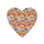 Pop Culture Abstract Pattern Heart Magnet