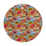 Pop Culture Abstract Pattern Round Ornament (Two Sides)