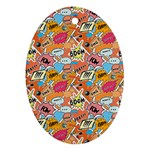Pop Culture Abstract Pattern Oval Ornament (Two Sides)