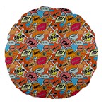 Pop Culture Abstract Pattern Large 18  Premium Round Cushions