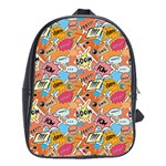 Pop Culture Abstract Pattern School Bag (XL)
