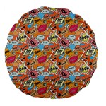 Pop Culture Abstract Pattern Large 18  Premium Flano Round Cushions