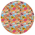 Pop Culture Abstract Pattern Round Trivet
