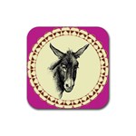 Donkey 3 - Rubber Square Coaster (4 pack)