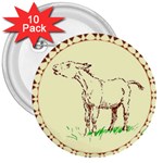 Donkey 2 - 3  Button (10 pack)