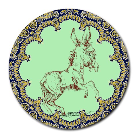Donkey 5 Round Mousepad from ArtsNow.com Front