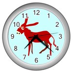 Donkey 6 Wall Clock (Silver)