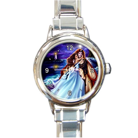 The Sea Lily Round Italian Charm Watch from ArtsNow.com Front