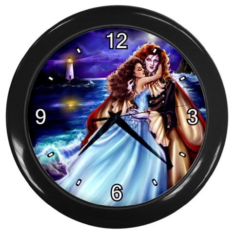 The Sea Lily Wall Clock (Black) from ArtsNow.com Front