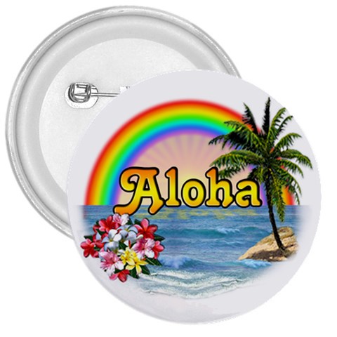 Aloha 3  Button from ArtsNow.com Front