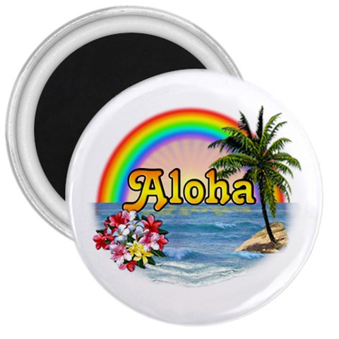 Aloha 3  Magnet from ArtsNow.com Front