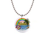 Aloha 1  Button Necklace