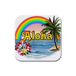 Aloha Rubber Square Coaster (4 pack)