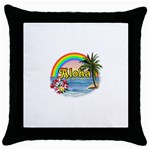 Aloha Throw Pillow Case (Black)