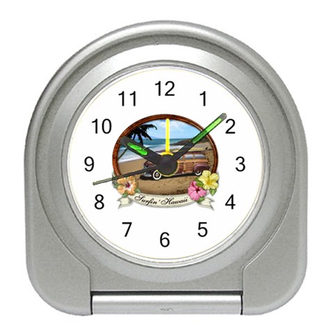 Surfin  Hawaii Travel Alarm Clock from ArtsNow.com Front