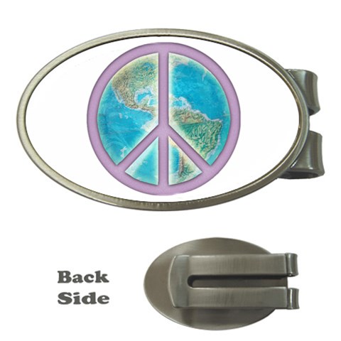 Peace Money Clip (Oval) from ArtsNow.com Front