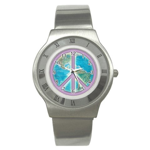 Peace Stainless Steel Watch from ArtsNow.com Front
