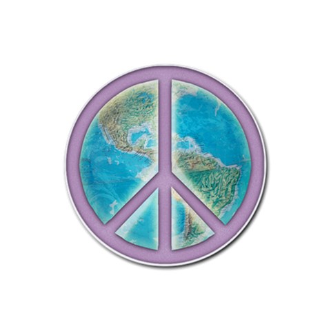Peace Rubber Round Coaster (4 pack) from ArtsNow.com Front
