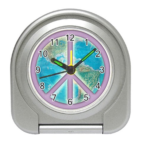 Peace Travel Alarm Clock from ArtsNow.com Front