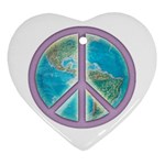Peace Heart Ornament (Two Sides)