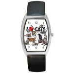 I love cats Barrel Style Metal Watch