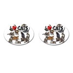 I love cats Cufflinks (Oval)