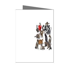 I love cats Mini Greeting Cards (Pkg of 8) from ArtsNow.com Left