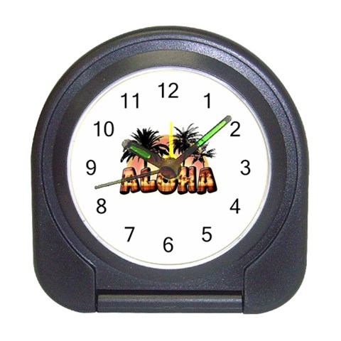 Aloha Sunset Travel Alarm Clock from ArtsNow.com Front