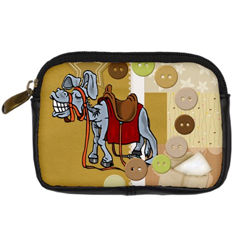 Smiling donkey Digital Camera Leather Case from ArtsNow.com Front