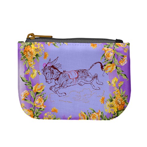 Leaping donkey Mini Coin Purse from ArtsNow.com Front