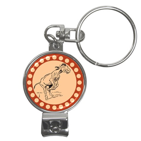 Naughty donkey Nail Clippers Key Chain from ArtsNow.com Front