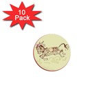 Leaping donkey 1  Mini Button (10 pack) 