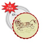 Leaping donkey 2.25  Button (10 pack)