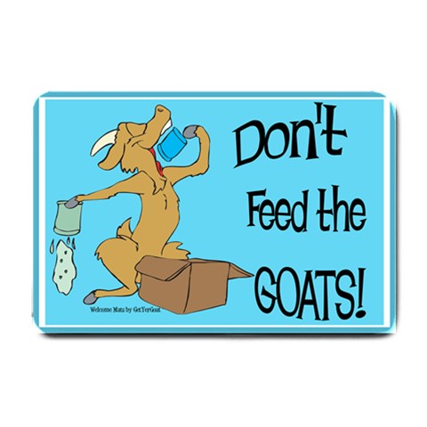Don t Feed the Goats Small Doormat from ArtsNow.com 24 x16  Door Mat