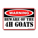 Beware 4H Goat Small Doormat