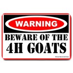 Beware 4H Goat Large Doormat